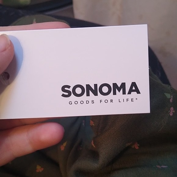 Sonoma Olive green sleeveless top with colorful print - Picture 7 of 7